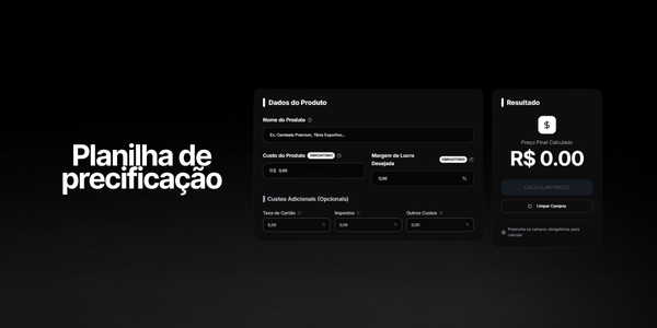 Planilha de precificação